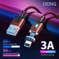 oeing 3a magnetic usb cable micro type c phone cable for iphone 11 samsung xiaomi usb fast charging wire cord magnet data cable