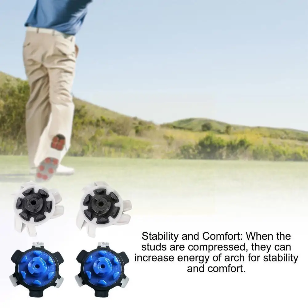 

14pcs/lots Golf Spikes Rubber Material Non-slip Turn Twist Short Golf Fast Aids Accessories Training Screw Spike M2j3