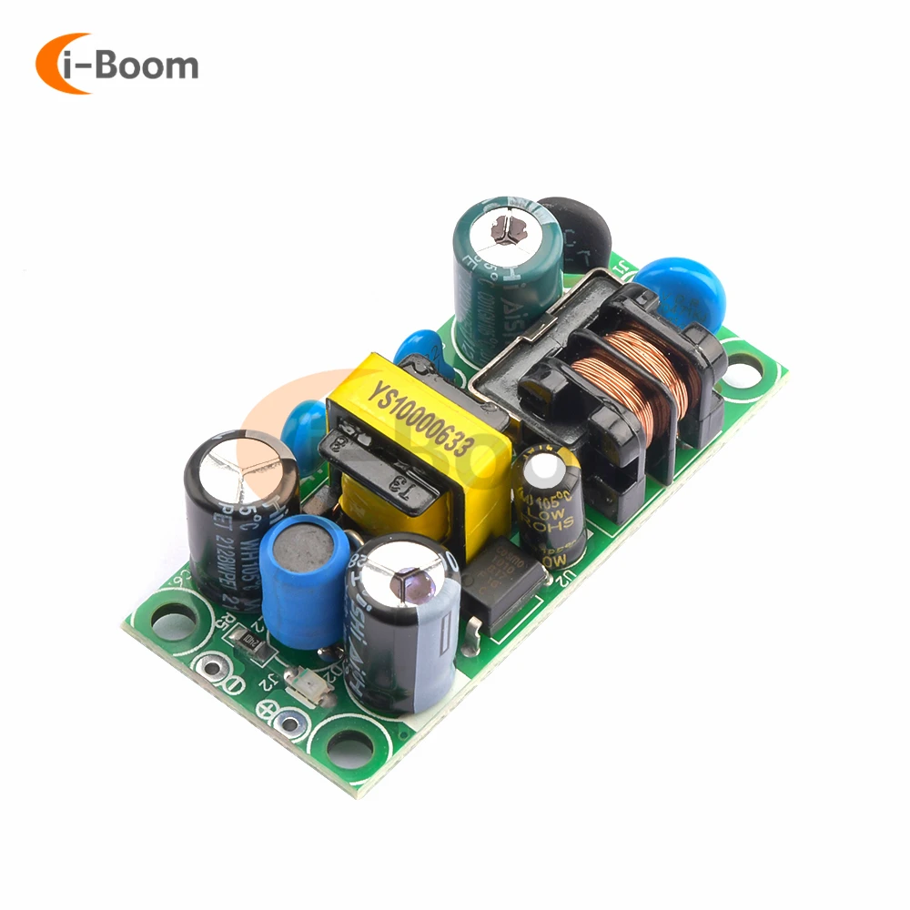 

AC-DC 5V 1A 1000MA Step Down Board AC 85-265v 50/60Hz Buck Voltage Regulator Power Supply Module Short Circuit Protection