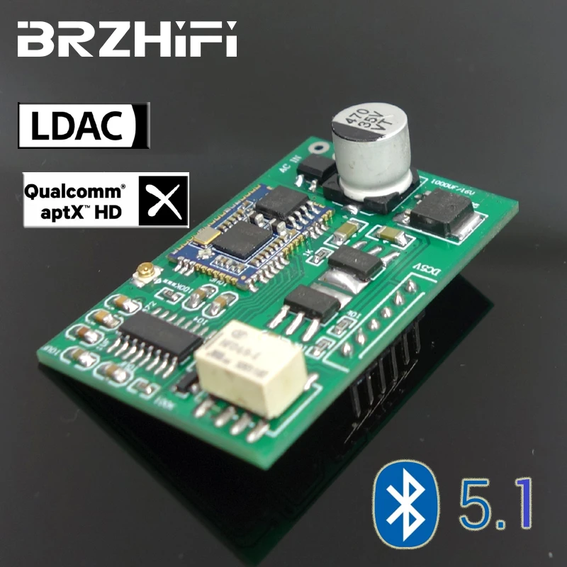 BRZHIFI Bluetooth 5 1 декодер аудио Плата стерео DIY QCC5125 модуль декодирования аналоговый