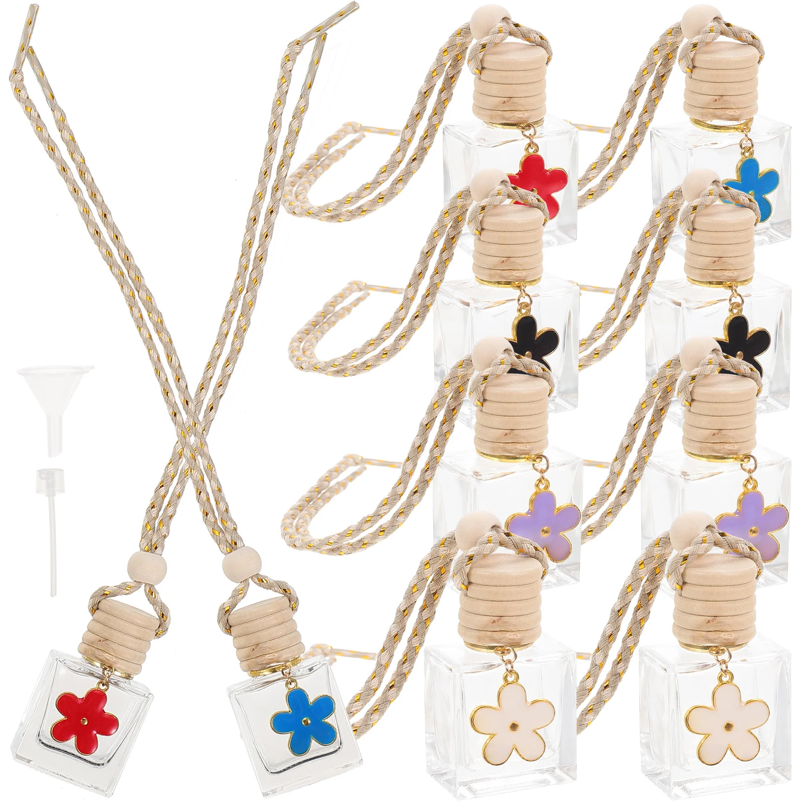 

10pcs Delicate Bottles Transparent Containers Hanging Aroma Bottles
