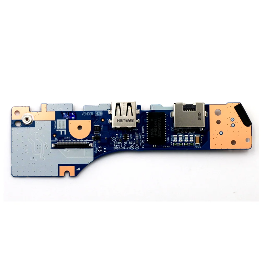 Для ноутбука Lenovo ThinkPad E490, USB, RJ45, сетевая карта, кнопка питания, плата, переключатель, аксессуары для ремонта, Φ 02DL870