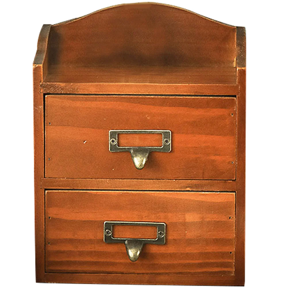 

Box Drawer Wooden Stationery Office Cable Hide Holder Style Tabletopuse Versatile Storage Desktop Desk Organizer