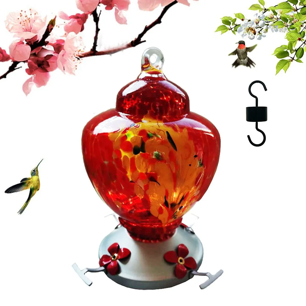 

Hummingbird Feeder Hand Feeder Wild Outdoor Hanging for Decoration Bird Feeder Garden Yard Bird Drinking Feeder Small Birds