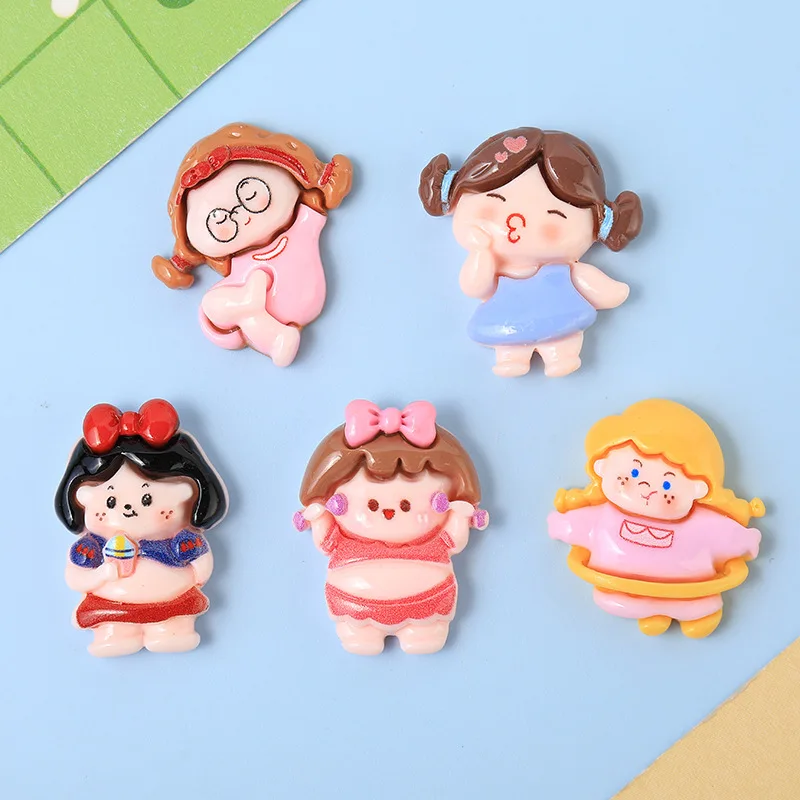 

Летние ювелирные изделия из смолы, милая фитнес, полная девушка, своими руками, украшения для телефона, карточка для волос, материал, детские игрушки, украшение для холодильника