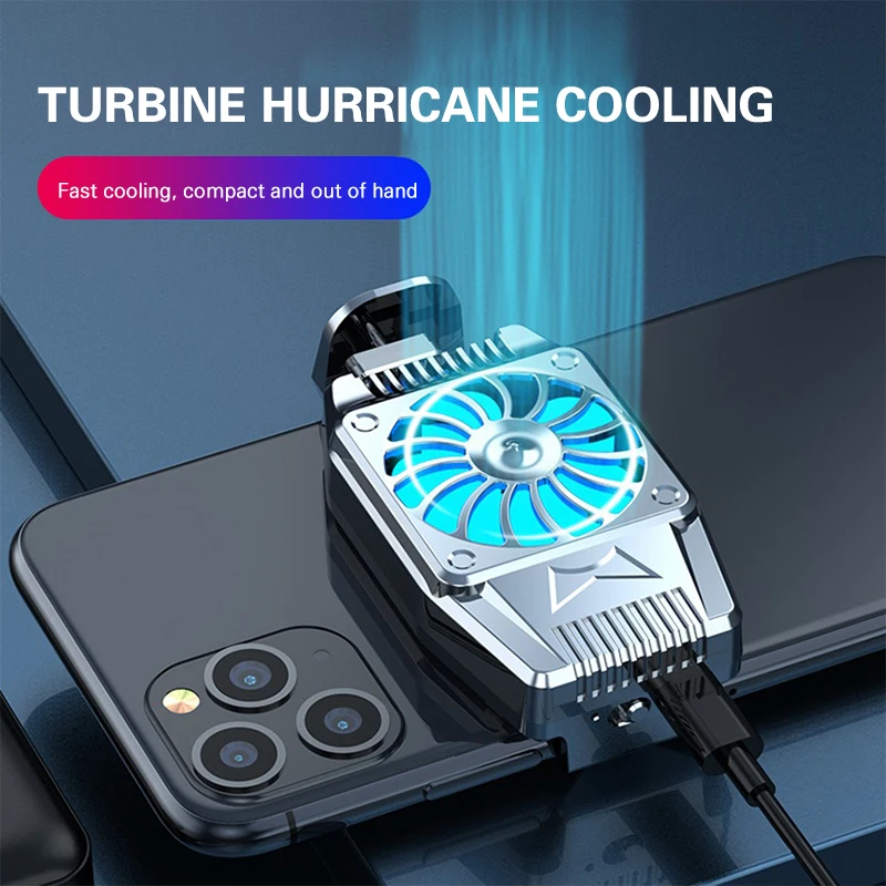 

Mobile Phone Cordless Phone Clamp Cooler Fan Portable Rechargeable For Android IOS 300 MAh