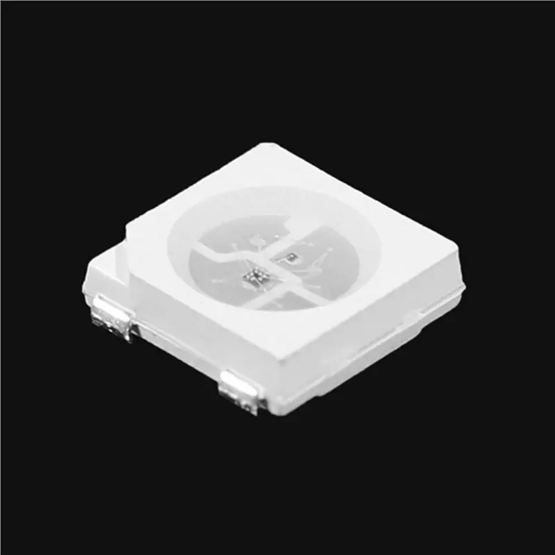 Фото YWDZ-3000 шт. светодиодные чипы WS2812B (4 контакта), 5050 RGB SMD, белая версия, WS2812, индивидуально адресуемые цифровые пиксели, DC5V №3