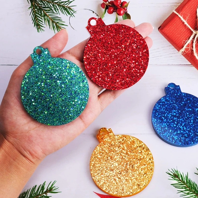 

Christmas Mold Round Epoxy Casting Mold for DIY Crafts Jewelry Making Keychain