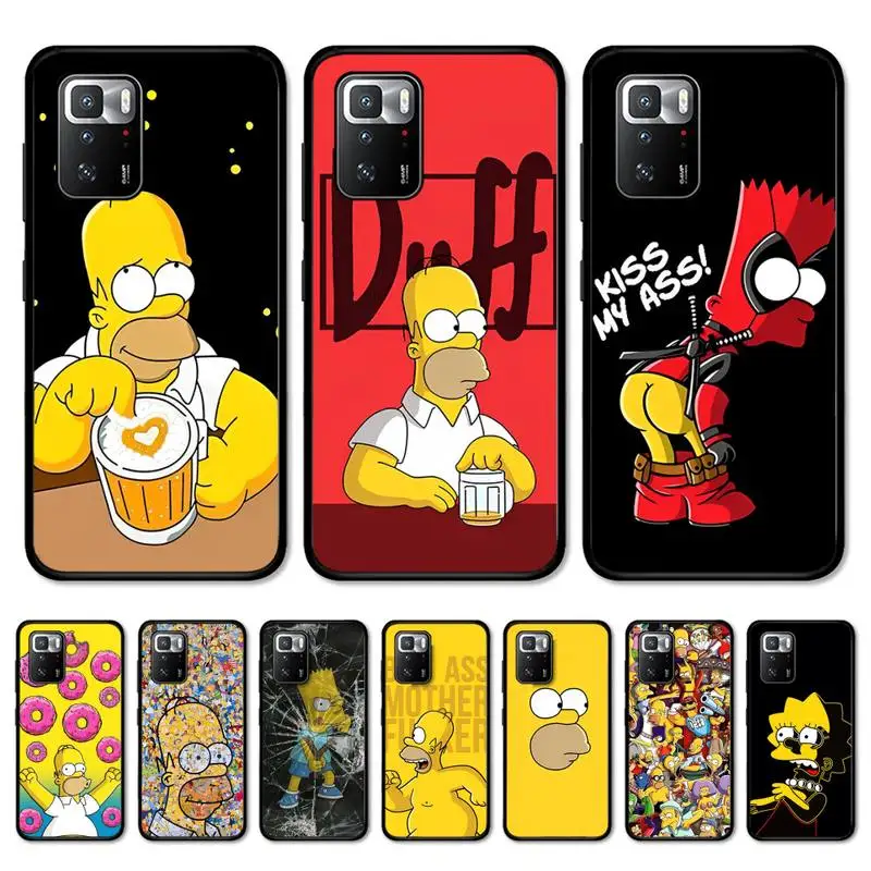 

Funny Cartoon Homer S-Simpson Family Phone Case for Redmi Note 8 7 9 4 6 pro max T X 5A 3 10 lite pro