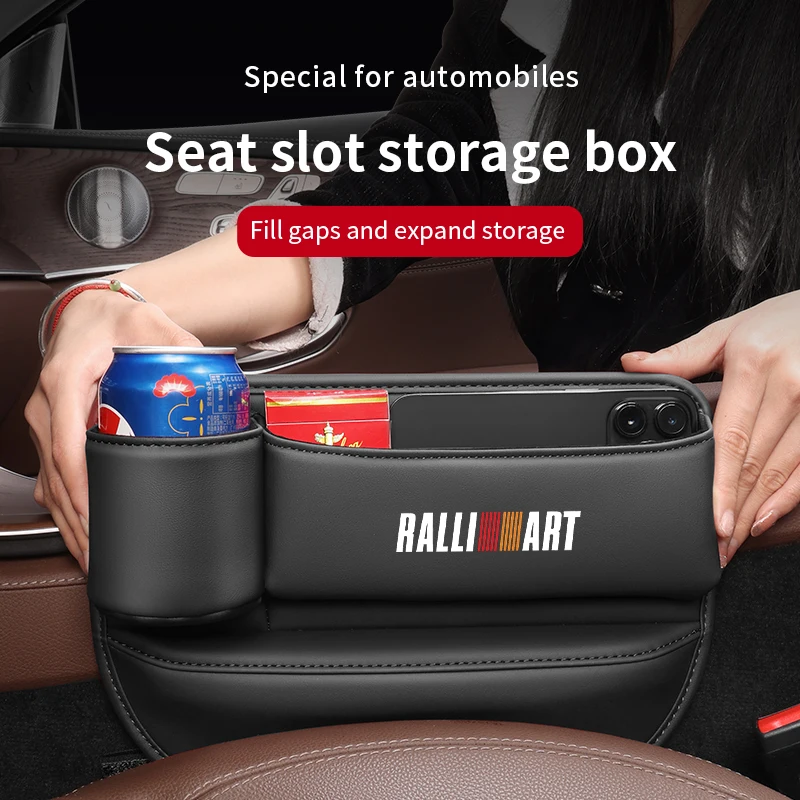 

Car Seat Gap Crevice Storage Box For Ralliart Mitsubishi Lancer 9 10 ASX Outlander Pajero Mirage Leather Interior Accessories