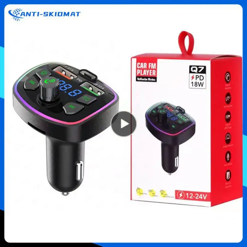 

Fm-передатчик с функцией быстрой зарядки, Bluetooth, 18 Вт, Type-c, 3,1 А