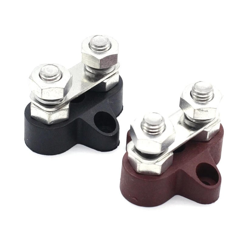 

DC 48V Bus Bar Power Terminal Junction Blocks Negative M8 Heavy Positive Power Distribution Studs Black And Red