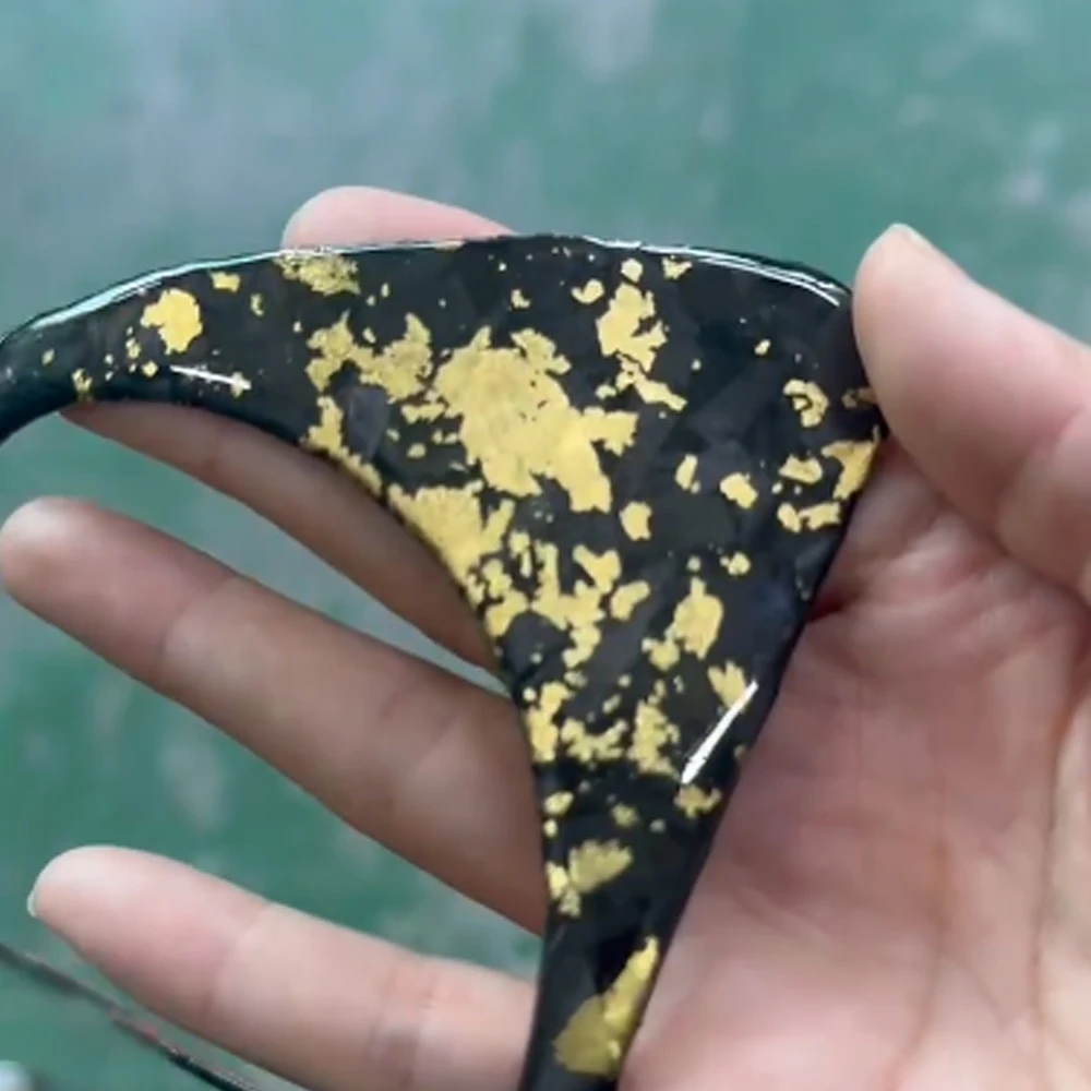 Кованое Кольцо дверного замка из углеродного волокна для Ford Mustang 2005-2009 круглая