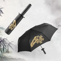 umbrella for men manual control three fold samurai 8 bone creative personality gift anime foldable umbrella
