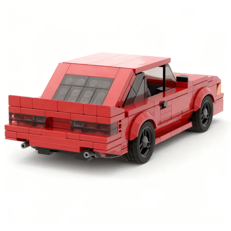 Фото 438 деталей MOC Ford Mustang Foxbody Cobra City Champions, модель-конструктор, строительные блоки, рождественский подарок, DIY-набор для детей №2