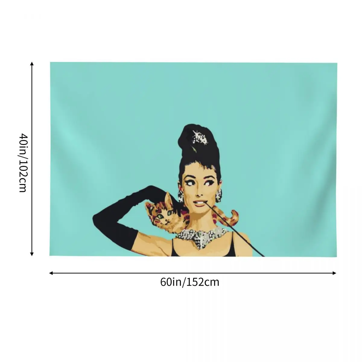 Завтрак в Тиффани Одри Хепберн ювелирные изделия цветной гобелен настенные