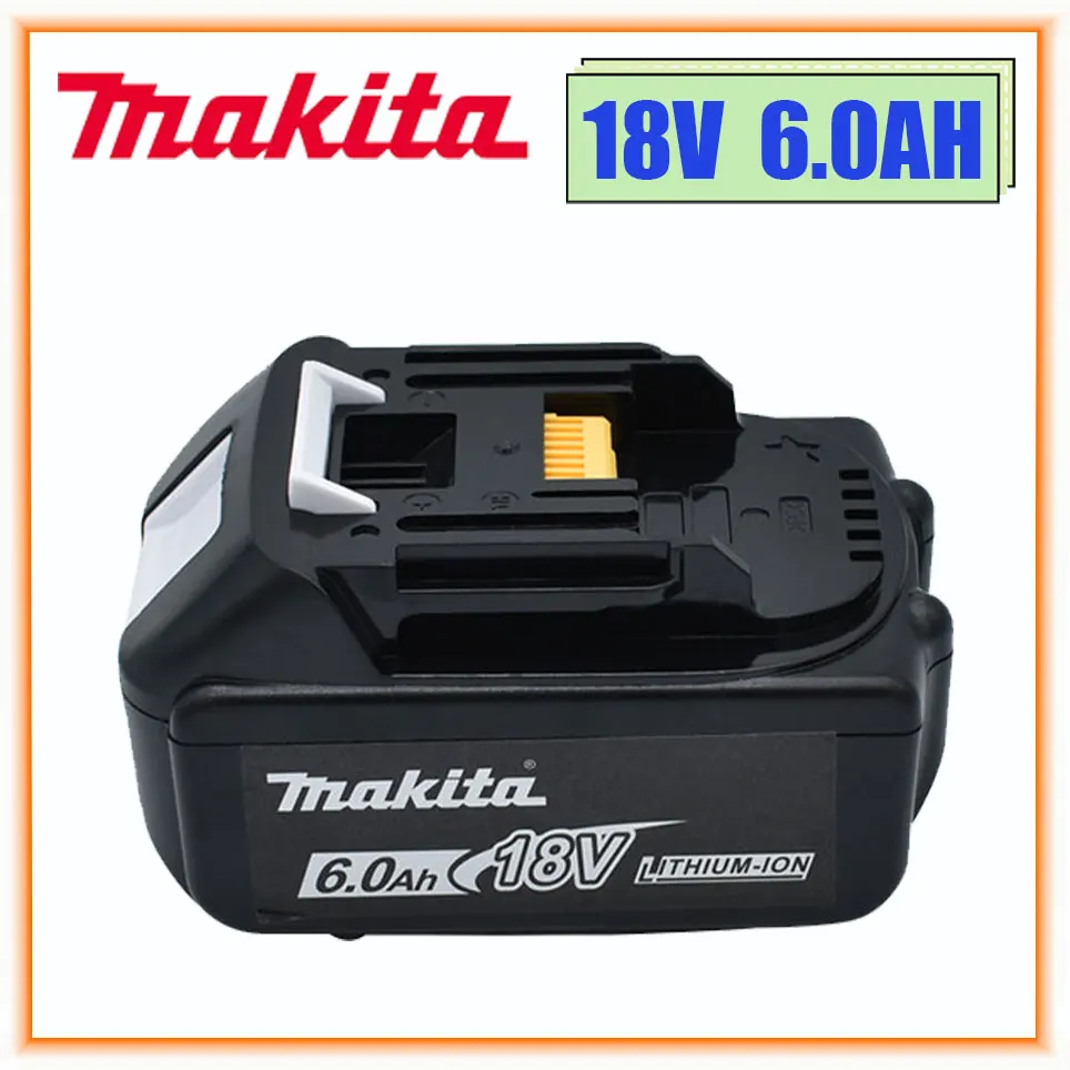 

Makita 100% оригинальный 18V 6.0Ah перезаряжаемый аккумулятор для электроинструмента со стандартной заменой литий-ионных аккумуляторов LXT BL1860B BL1860 BL1850