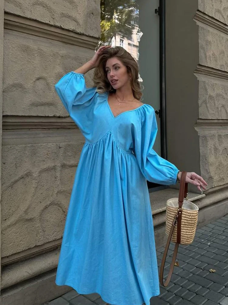 Женское Повседневное платье с V-образным вырезом розовые слитные платья во