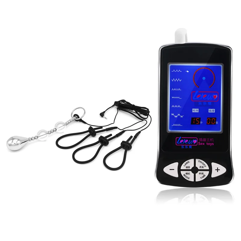 Тренажер E-stim оргазм Пенис стимулятор мужские секс-игрушки БДСМ с мощным