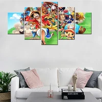 japan anime pirate king combination 5 piece wall art canvas poster and picture print home decoration paintings living room mural