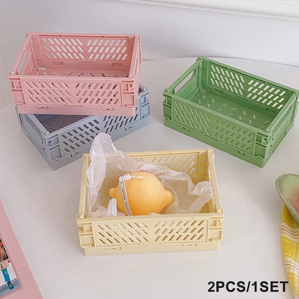 

Foldable Stationary Organizer Desk Storage Box Desktop Cream Colour Plastic for Pen Pencil Masking Tape Small Thing Storage