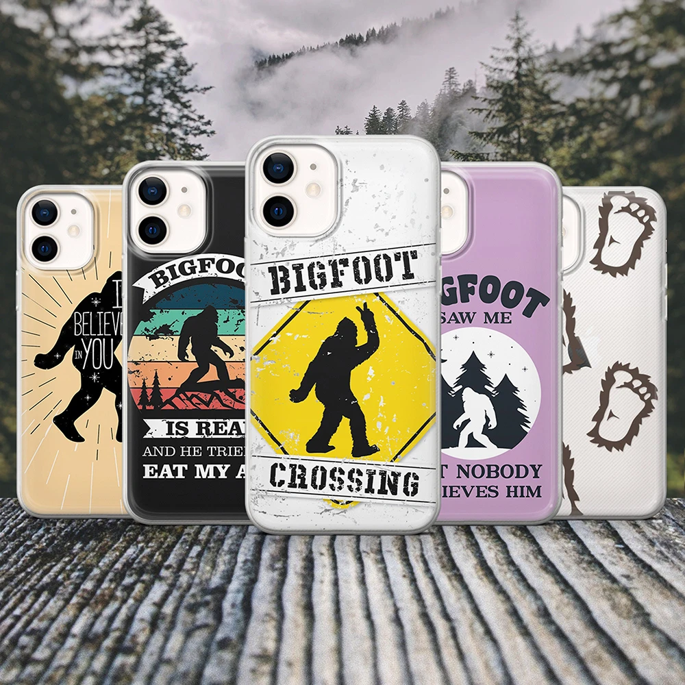 

Funny Sasquatch Phone Case For Huawei P50 P30 Honor 70 60 50 Pro 10 Lite 20i 10i 9x 8s 8x Transparent Cover Clear Fundas