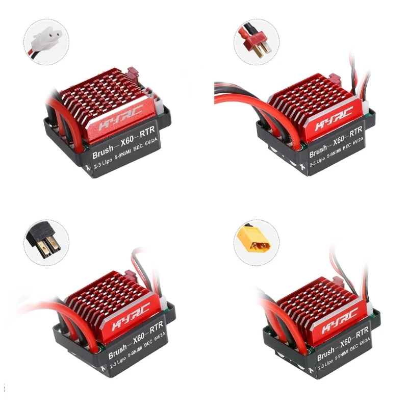 

60A Brushed Motor ESC Electrical Speed Controller for 1/10 RC Car Short Course Truck Crawler Tanks DIY RC Car