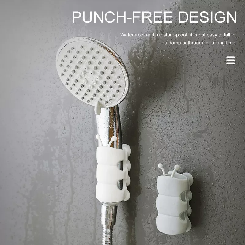 

Punch Free Shower Head Holder Wall Mount Silicone Bracket Reusable Stand Strong Vacuum Suction Cup Durable Bathroom Accessories
