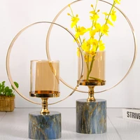 nordic retro candles table romantic dinner cylinder luxury simple live room wood decore windproof candelabros vases tabl decor