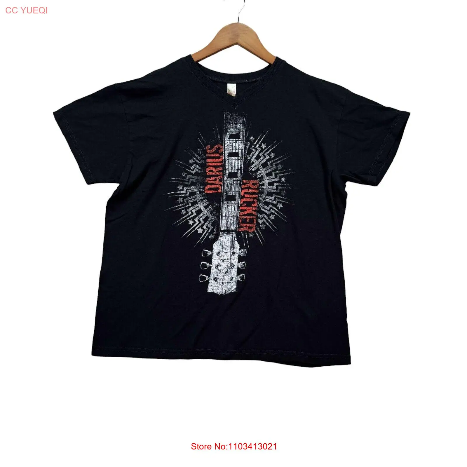 VTG Darius Rucker Country Music Южная Каролина Черная футболка с концертным туром L