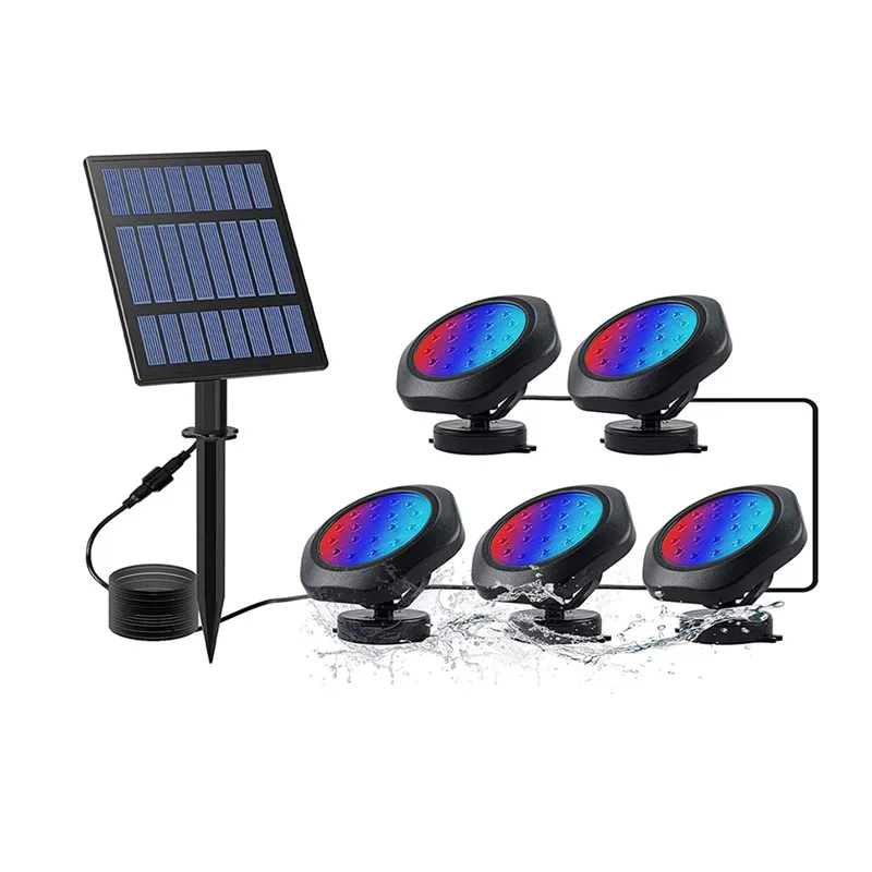 

Colorful Solar Led Underwater Lights IP68 Waterproof Pond Lamp Spotlight for Garden Swimming Pool Fountains Lawn Landscape Decor