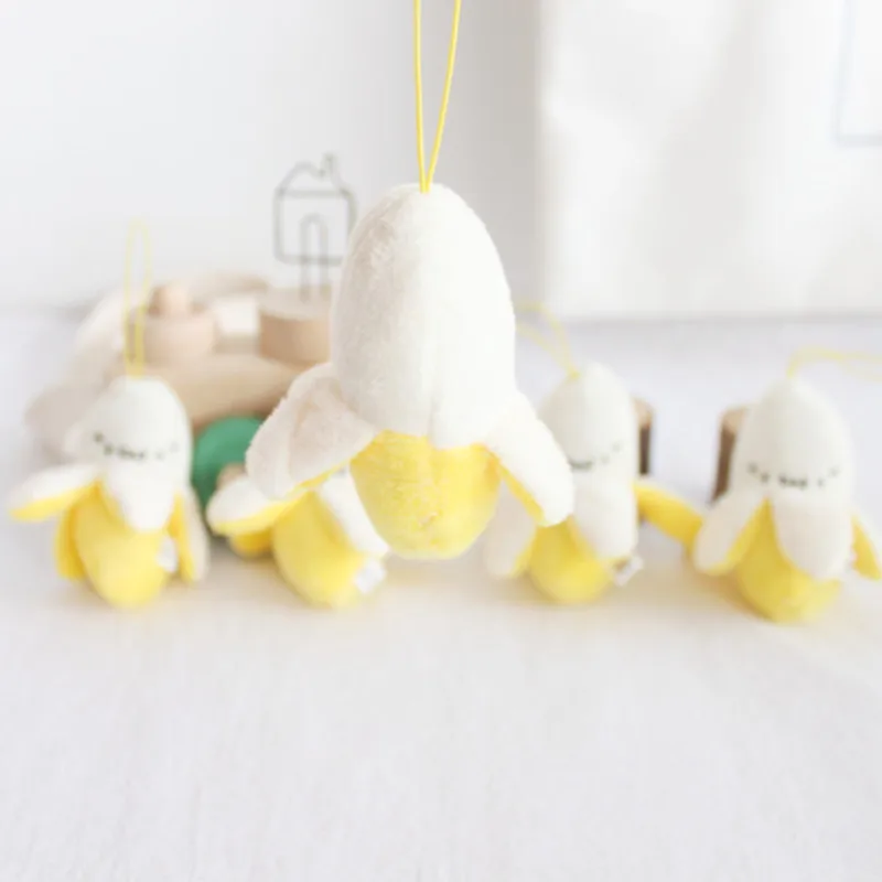 Милые Желтые Плюшевые игрушки в виде банана искусственная подвеска мягкий