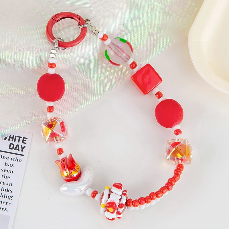 Новогодний ремешок для телефона-тюльпана брелок в стиле Ins цепочка мобильного