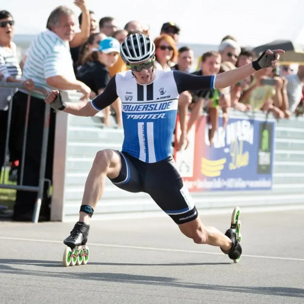 Powerslide мужская команда триатлона костюм для фигурного катания кожаный роликовые