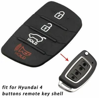1pcs replacement rubber pad fit for hyundai 4 button remote key shell case cover