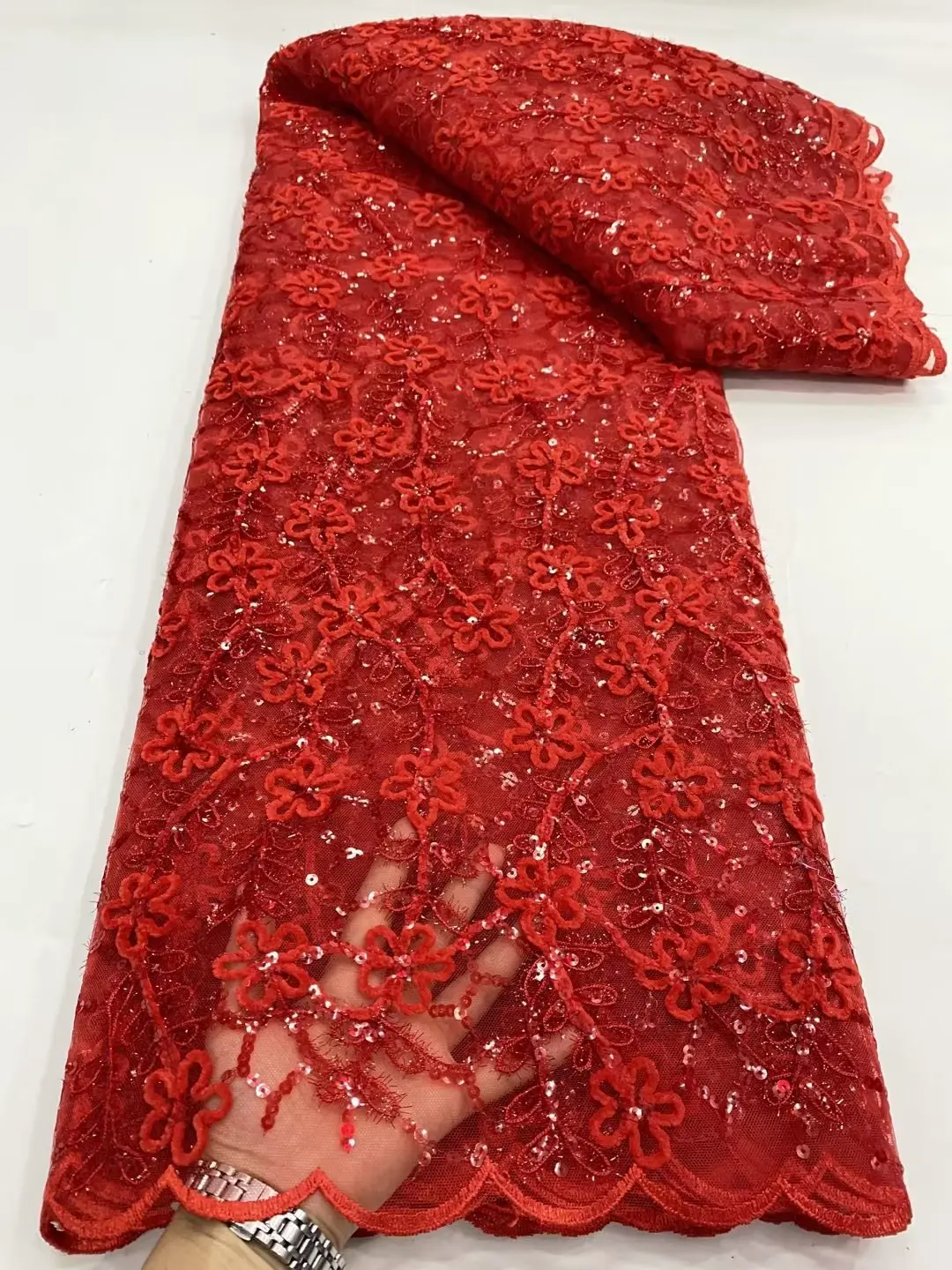 

Кружевная ткань SJ в африканском стиле, высококачественное кружево, 2022 французская кружевная ткань для свадебного платья, строчка