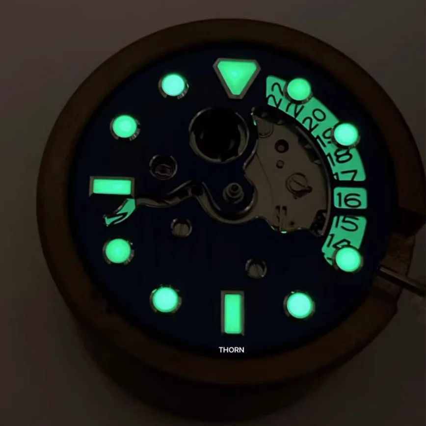 28.5mm Watch Dial Blue Black Silver White C3 Green Luminous Dial for NH35 Movement Watch Accessories Watch Dial