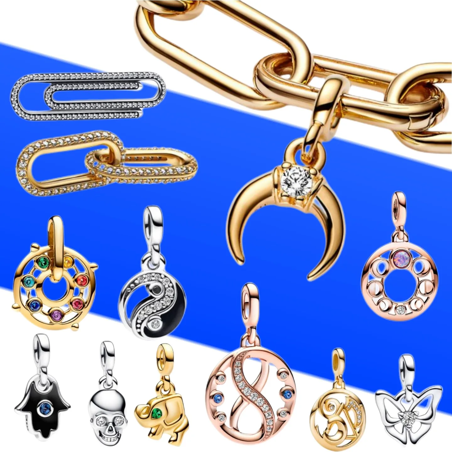 

2023 new series original Pandora pendant suitable for bracelet series or necklace 925 silver charm women jewelry making boutique