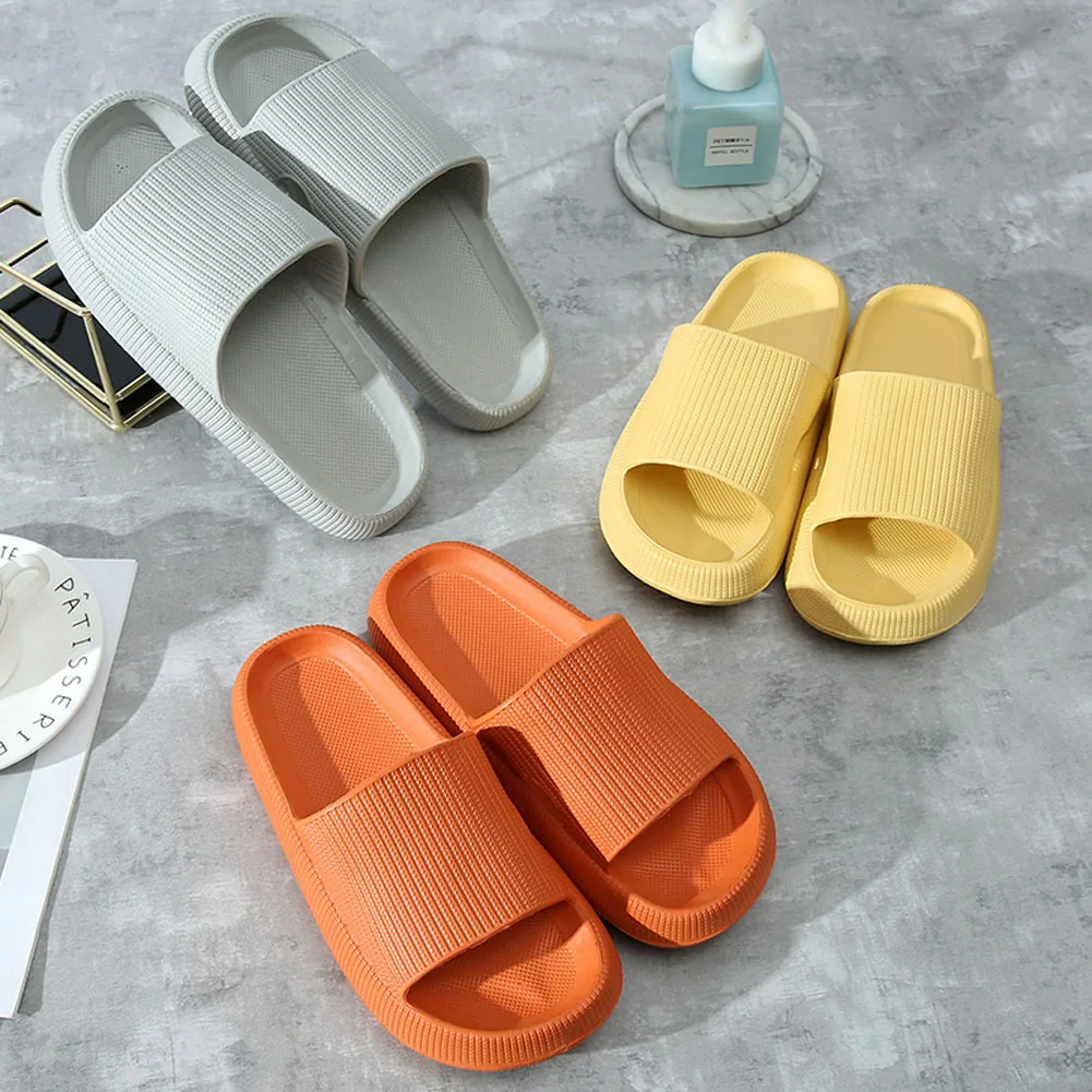 Тапки женские на толстой платформе Эва Нескользящие мягкая подошва летние