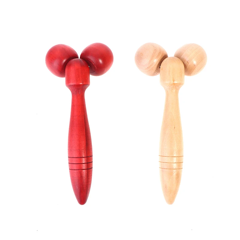 

Wood Body Massager Roller Reflexology Acupuncture Therapy Meridians Scrap Lymphatic Drainage Face Lift Tool Thin Skin Face Tool