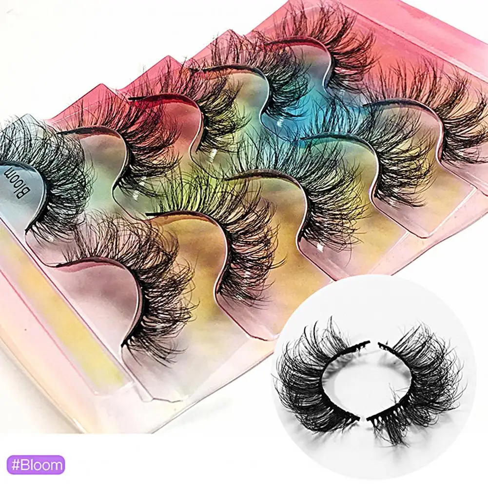 

Искусственные ресницы 5 пар нежные без запаха Супер Мягкие плотные перекрещивающиеся накладные ресницы для женщин