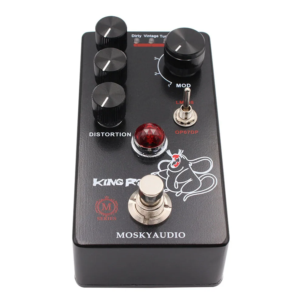 

Guitar Effects Pedal 100mA 115* 64 *48mm Effects Pedal Electric Guitar Fuzz Distorition LM308/OP07DP Mosky King Rat