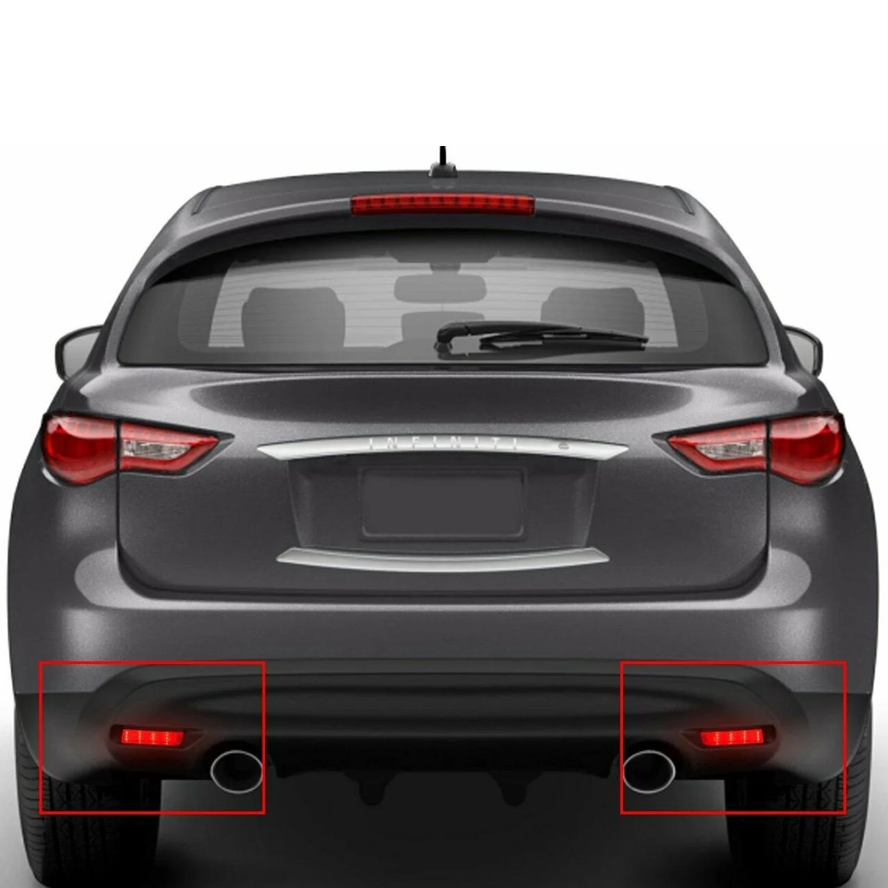 Автомобильный Прозрачный задний бампер отражатель лампа тормоз фотолампа для