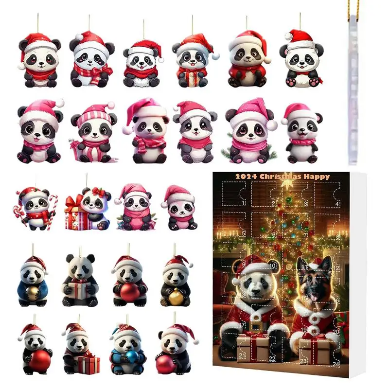 Календарь с пандой и обратным отсчётом 24 дня