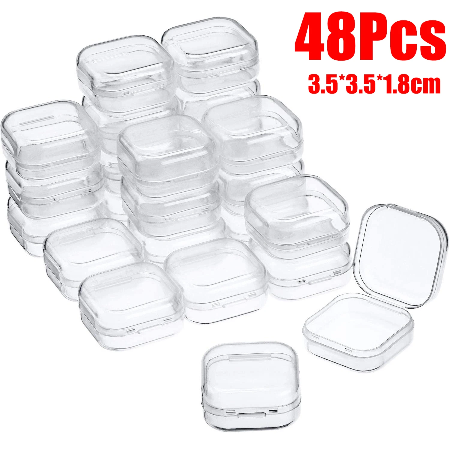 Прозрачные пластиковые контейнеры для хранения 6-48 шт.