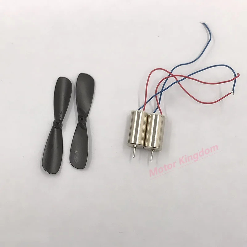 

2pcs CW+CCW 0816 8mm*16mm Mini Coreless Electric Motor DC 3.7V 50000RPM Ultra-High Speed RC Drone Engine With propeller