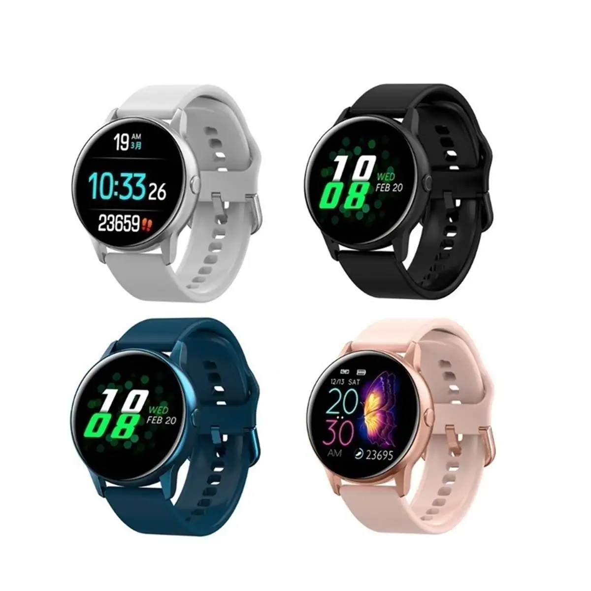 

Фитнес-браслет KW19 с сенсорным экраном и пульсометром, тонометром и оксиметром