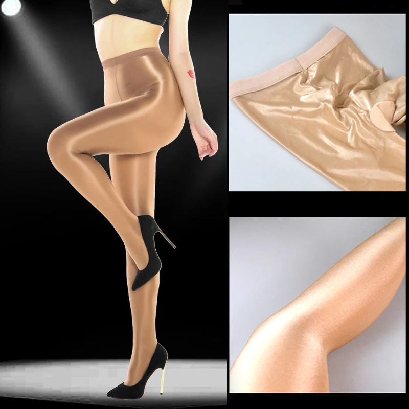 

Sexy Slim 70D Shaping Flash Pantyhose Women Shiny Satin Shape Dance Singer Reflective Stockings Fitness Compression DS Nightclub