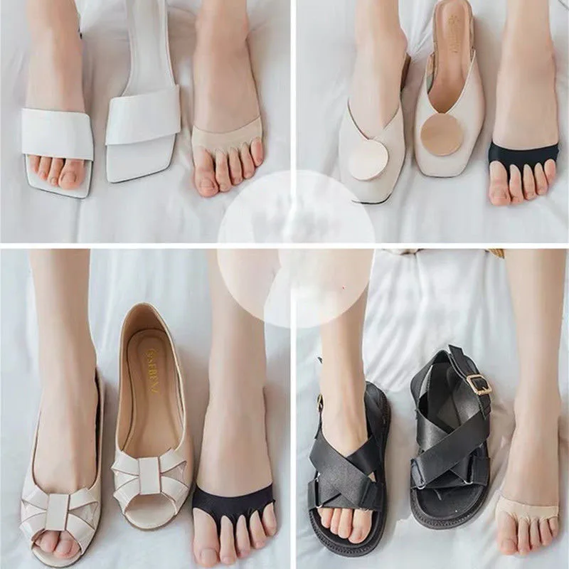 Five Toes Forefoot Pads for Women High Heels Half Insoles Calluses Corns Foot Pain Care Absorbs Shock Socks Toe Pad Inserts