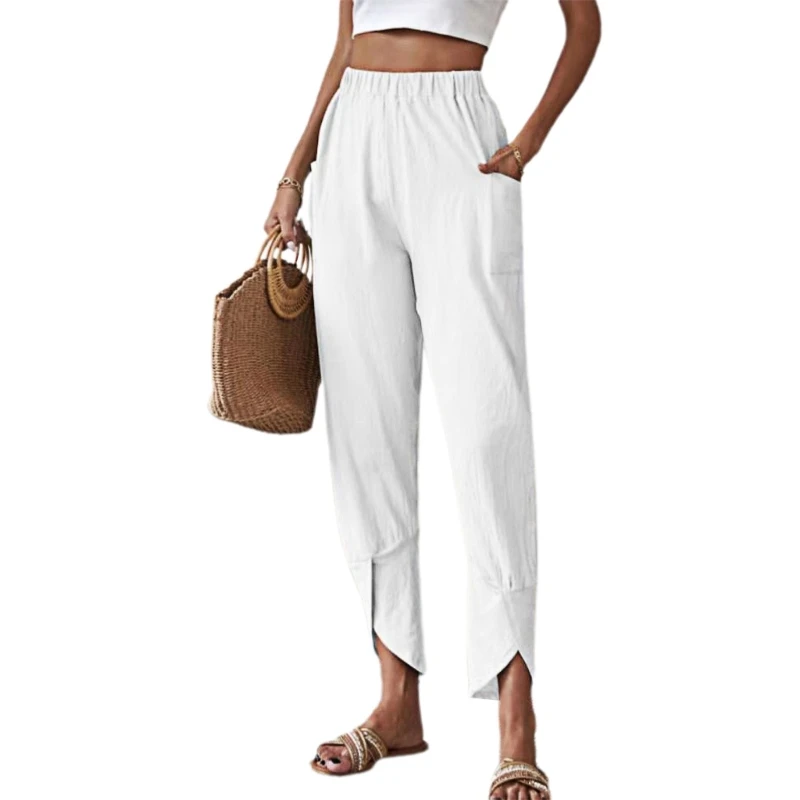 

Loose Fit Sweatpants Pocket Pencil Capriss for Womens Office Daily Cloth 10CE